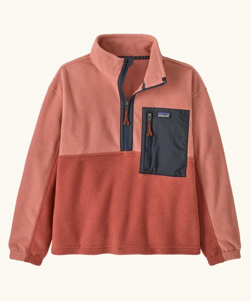 Patagonia Kids Microdini 1/2 Zip Pullover - Potters Red 1