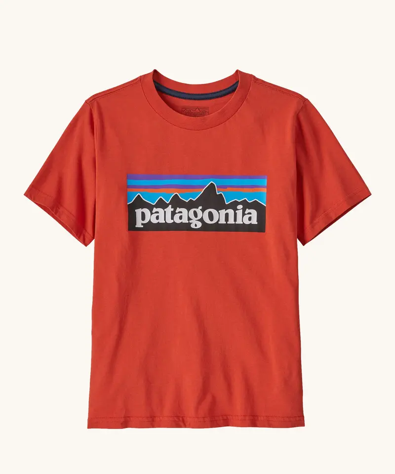Patagonia Kids P-6 Logo T-Shirt - Madder Red 1