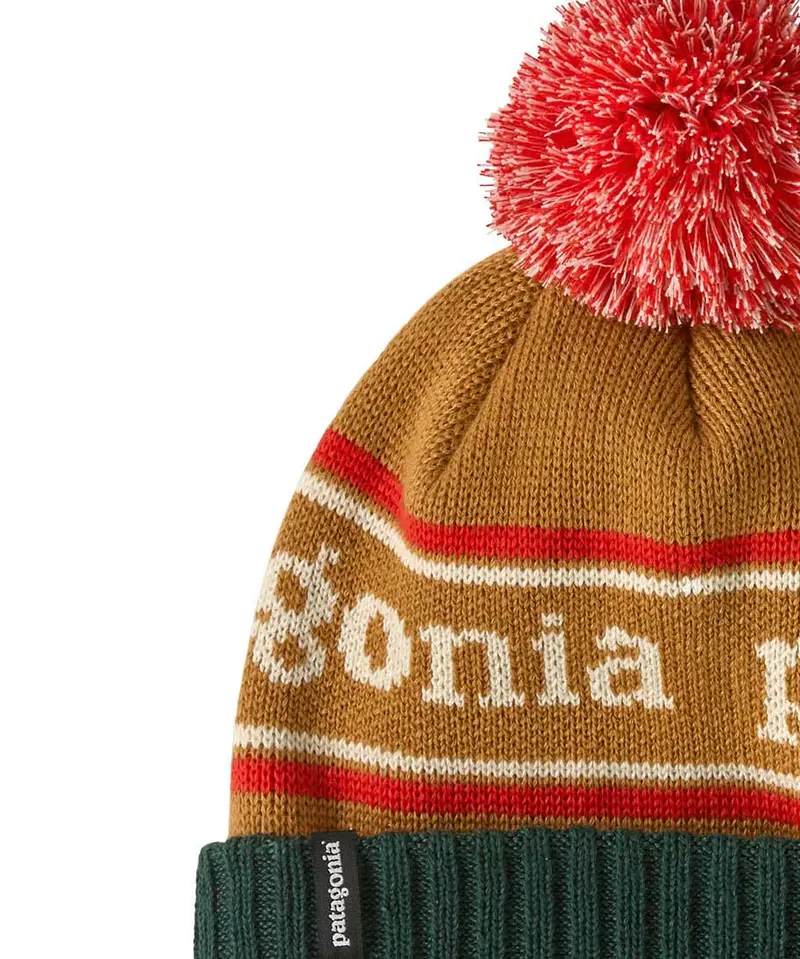 Patagonia Kids Powder Town Beanie - Park Stripe / Talon Gold 2