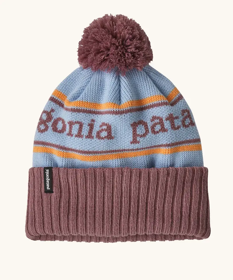 Patagonia Kids  Powder Town Beanie Wispy Green 1