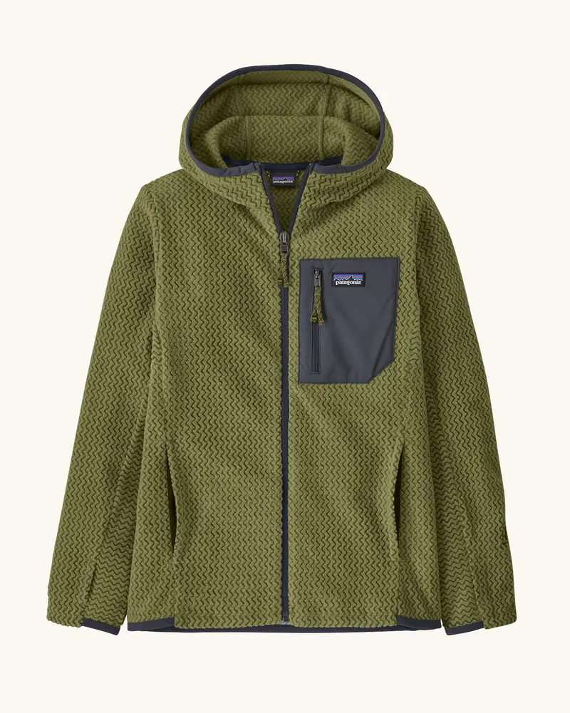 Patagonia Kids' R1® Air Full-Zip Hoody - Caper Green 1