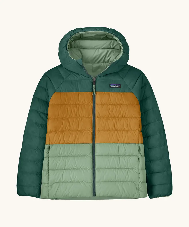 Patagonia Kids Reversible Down Hoody - Ellwood Green 2