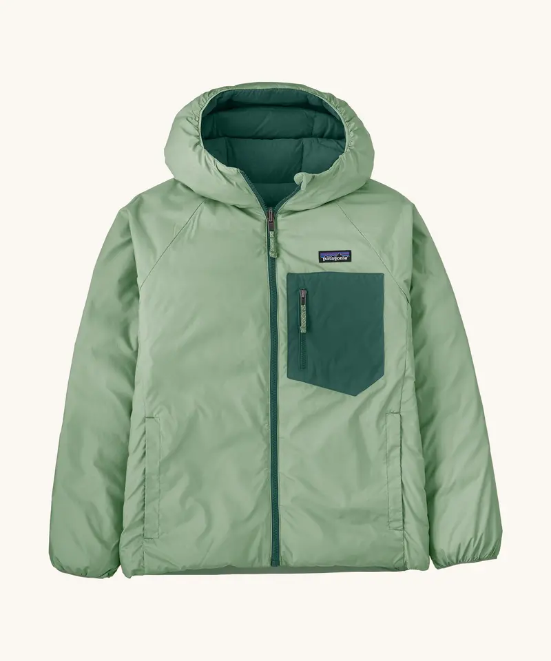 Patagonia Kids Reversible Down Hoody - Ellwood Green 3