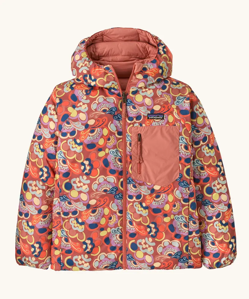 Patagonia Kids Reversible Down Hoody - River River / Potters Red 3