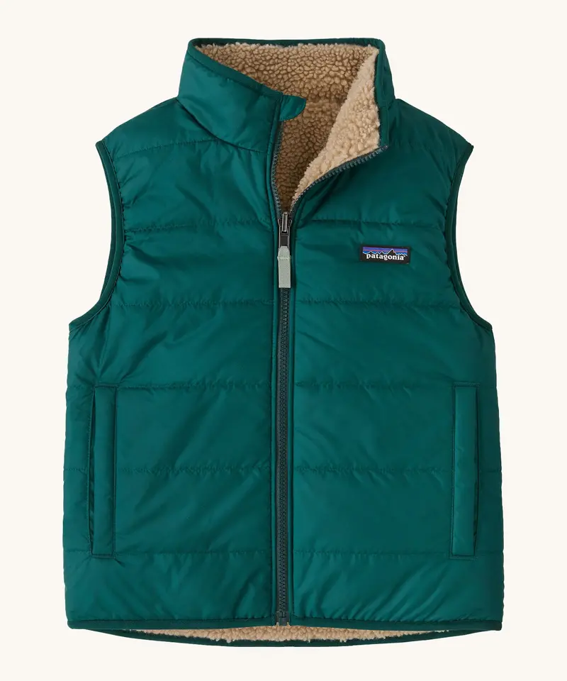 Patagonia Kids Reversible Ready Freddy Vest - Cascade Green (Hide Tag On) 2