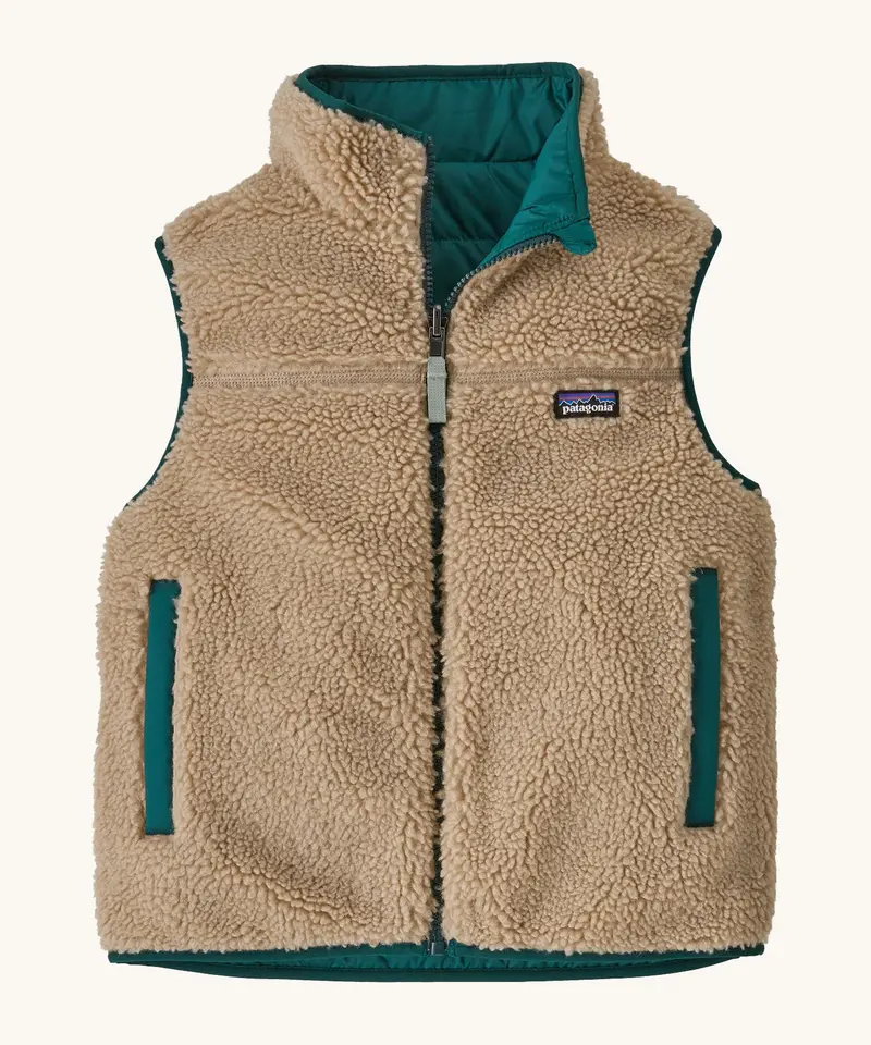 Patagonia Kids Reversible Ready Freddy Vest - Cascade Green (Hide Tag On) 3