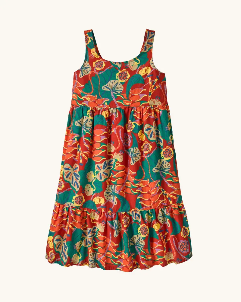 Patagonia Kids Tidal Threads Dress - Tropiclimb / Hot Ember 1