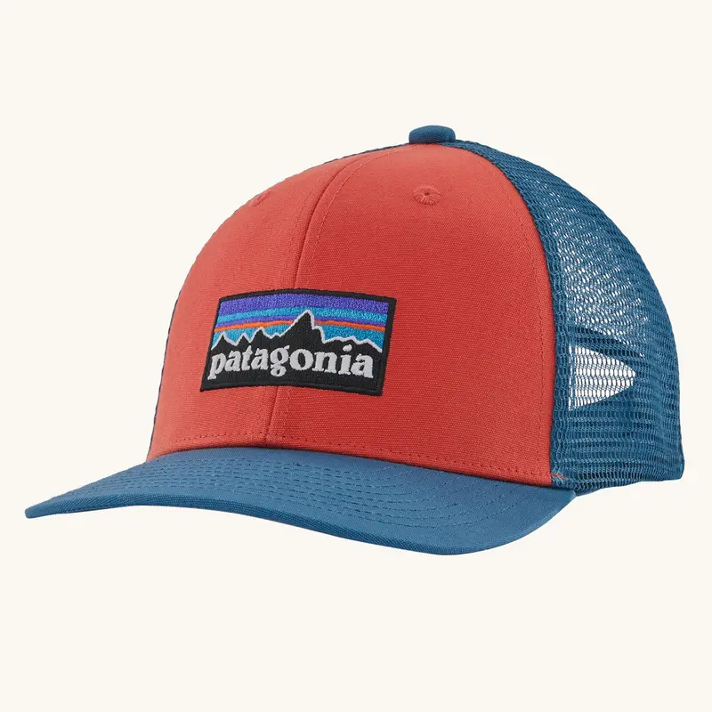 Patagonia Kids Trucker Hat Baseball Cap - P-6 Logo / Sumac Red 1