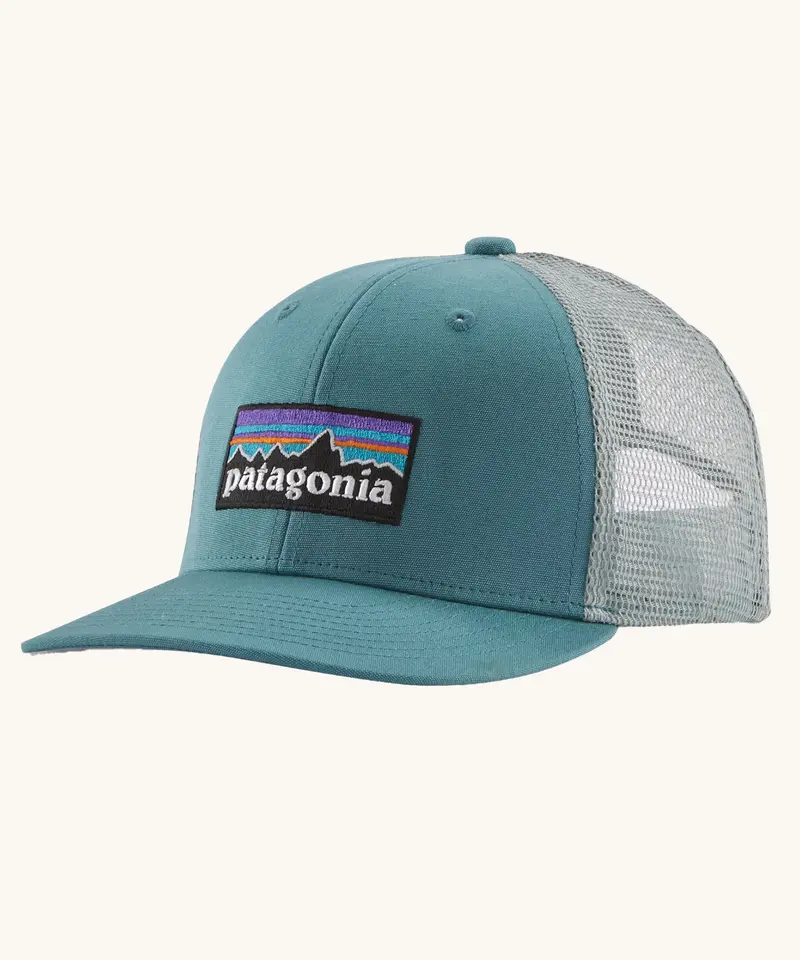 Patagonia Kids Trucker Hat - P-6 Logo / Wetland Blue 1