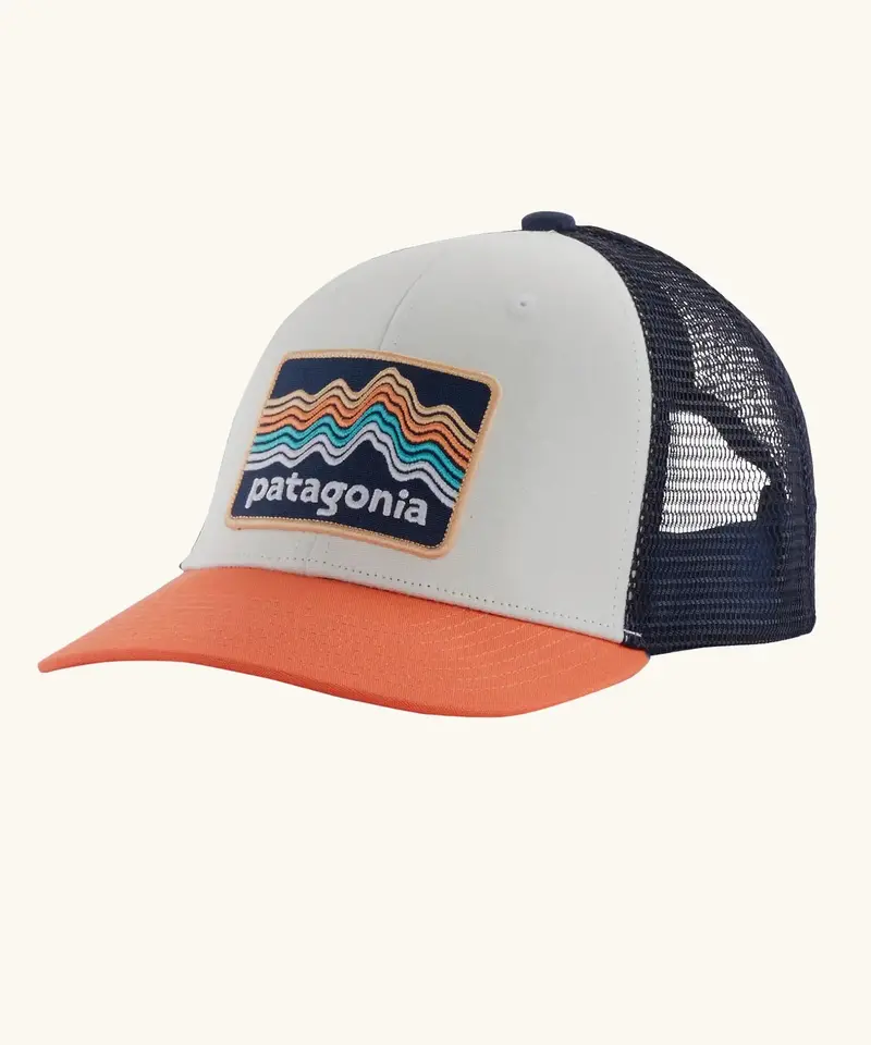 Patagonia Kid's Trucker Hat - Ridge Rise / Coho Coral 1