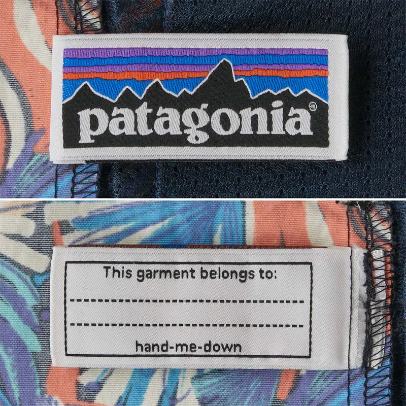 Patagonia Little Kids Baggies Jacket - Swallowtail Geo / Eddy Blue 4