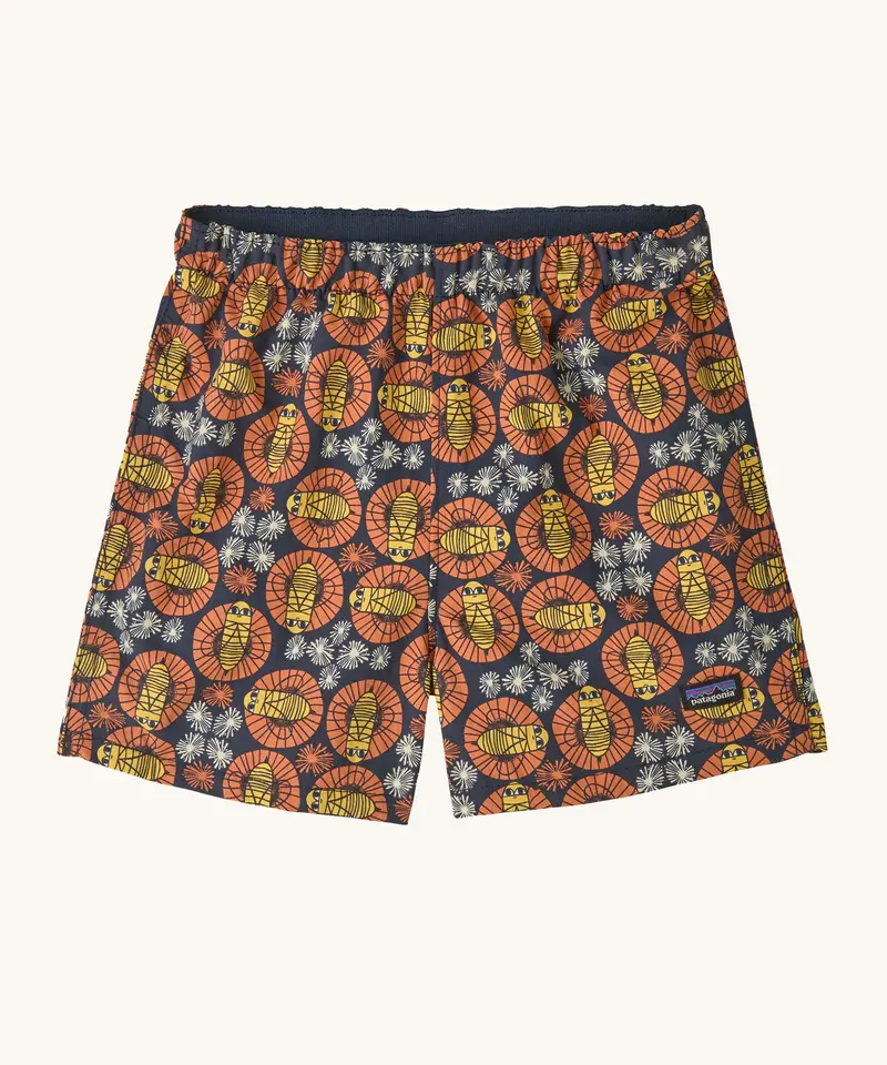 Patagonia Little Kids Baggies™ Shorts - Bee You / New Navy 1
