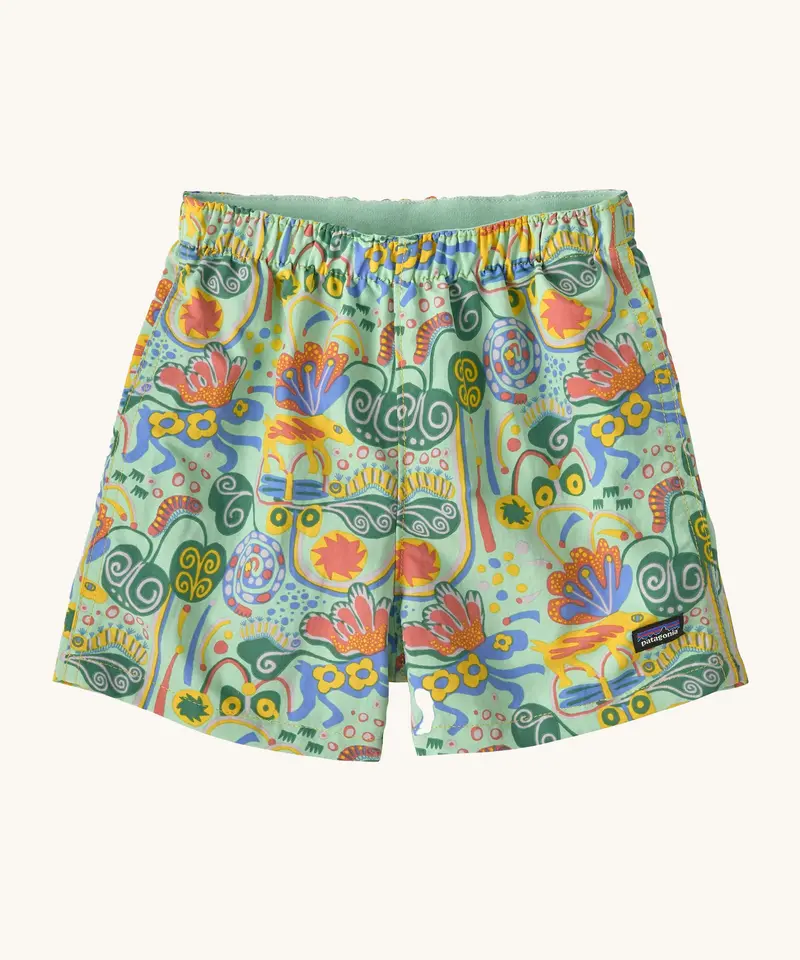 Patagonia Little Kids Baggies™ Shorts - Meadow Moose / Rinsed Green 1