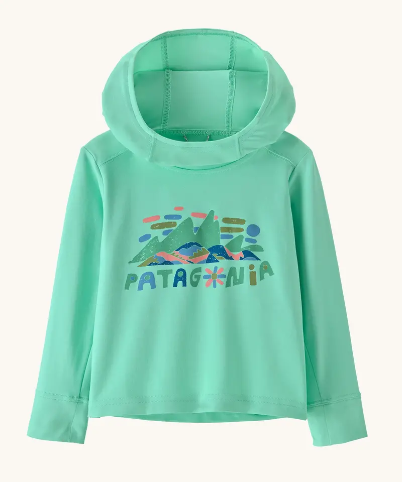 Patagonia Little Kids Capilene® Silkweight Hoody - Superbloom / Early Teal 1