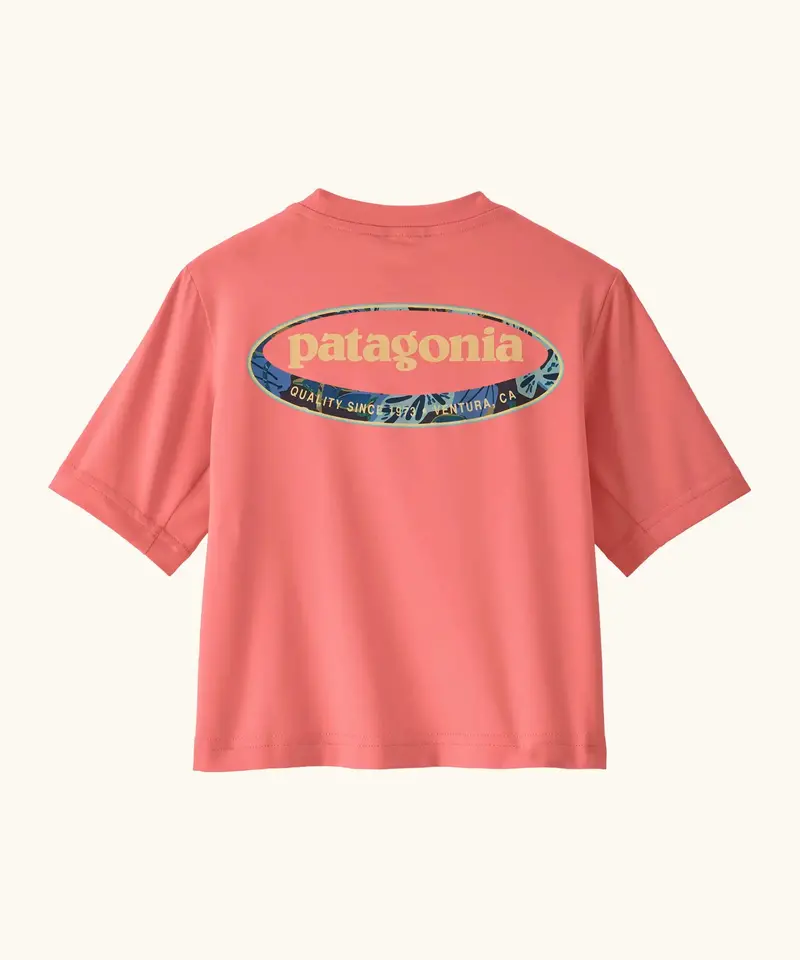 Patagonia Little Kids Capilene® Silkweight T-Shirt - '95 Logo Tropiclimb 1