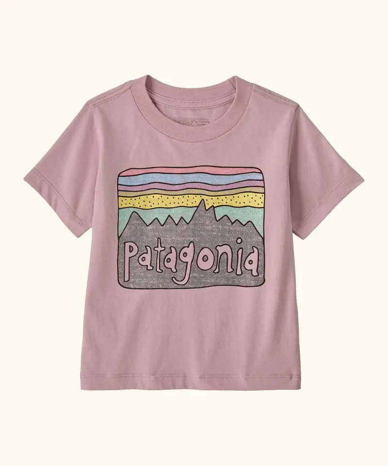 Patagonia Little Kids Fitz Roy Skies T-Shirt - Quiet Violet 1