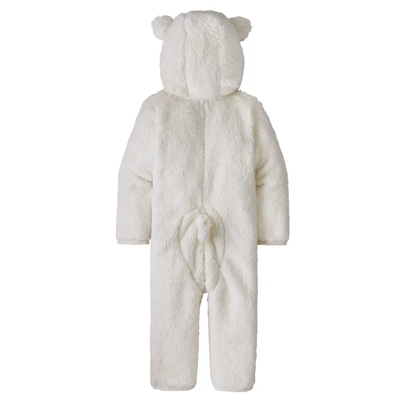 Patagonia Little Kids Furry Friends One-Piece Bunting - Birch White 2