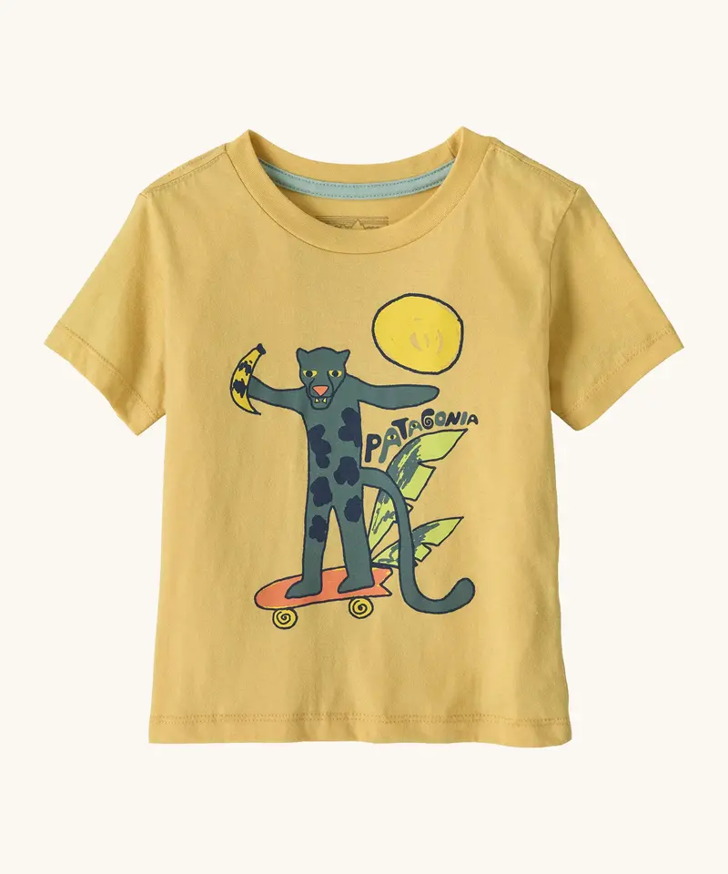 Patagonia Little Kids Graphic T-Shirt - Jaguar Boogie / Limestone Yellow 1