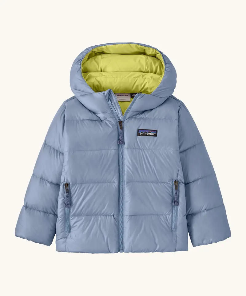 Patagonia Little Kids Hi-Loft Down Sweater Hoody Jacket - Barnacle Blue 1