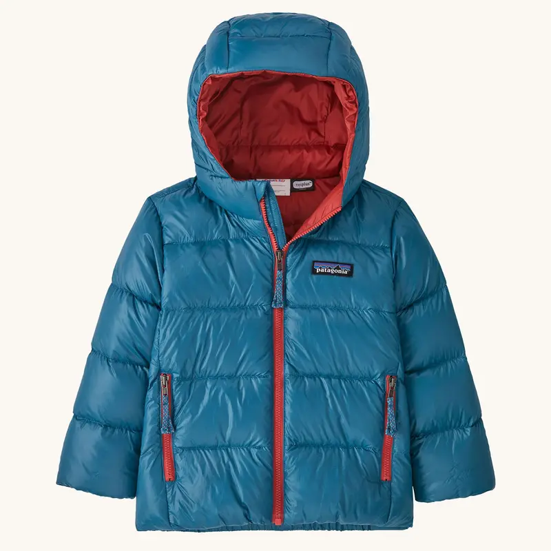 Patagonia Little Kids Hi-Loft Down Sweater Hoody Jacket - Wavy Blue 1