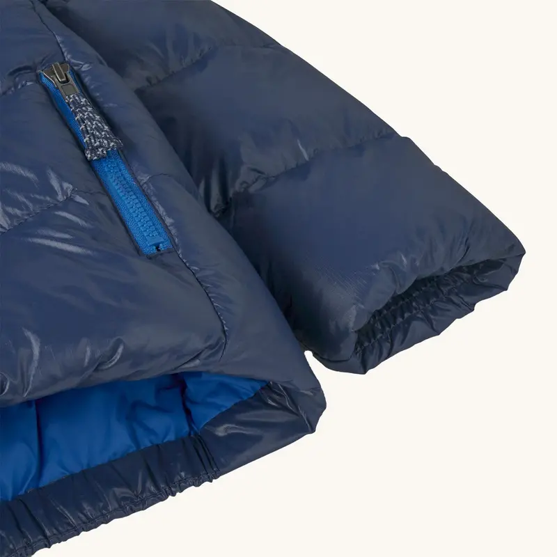 Patagonia Little Kids Hi-Loft Down Sweater Hoody Jacket - Wavy Blue 2
