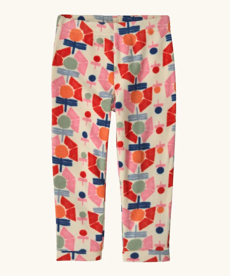 Patagonia Little Kids Micro D Bottoms - Stamped Floral / Natural 1