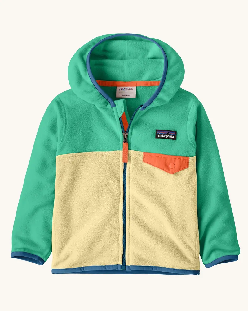 Patagonia Little Kids Micro D™ Snap-T® Jacket - Buttercup Yellow / Aqua Stone 1