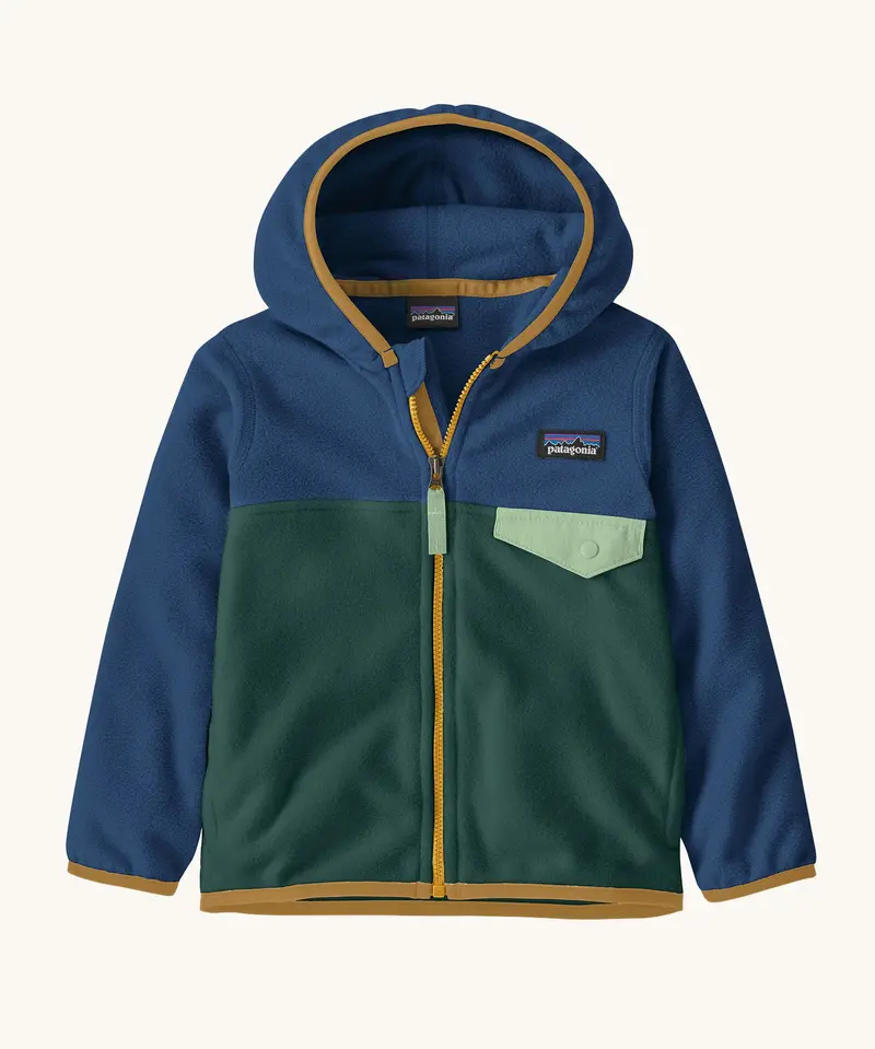 Patagonia Little Kids Micro D Snap-T Jacket - Cascade Green 1