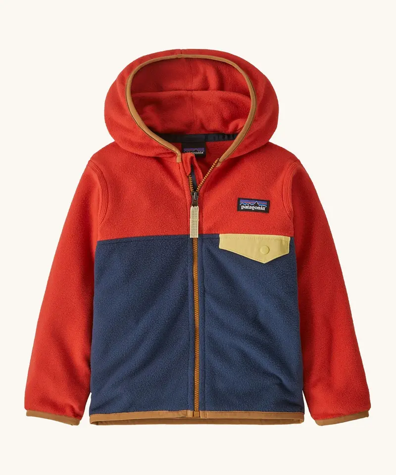 Patagonia Little Kids Micro D™ Snap-T® Jacket - New Navy / Madder Red 1