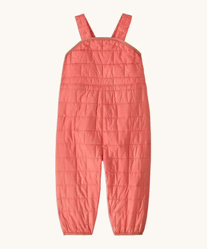 Patagonia Little Kids Nano Puffer Overalls - Sparkle Pink 2