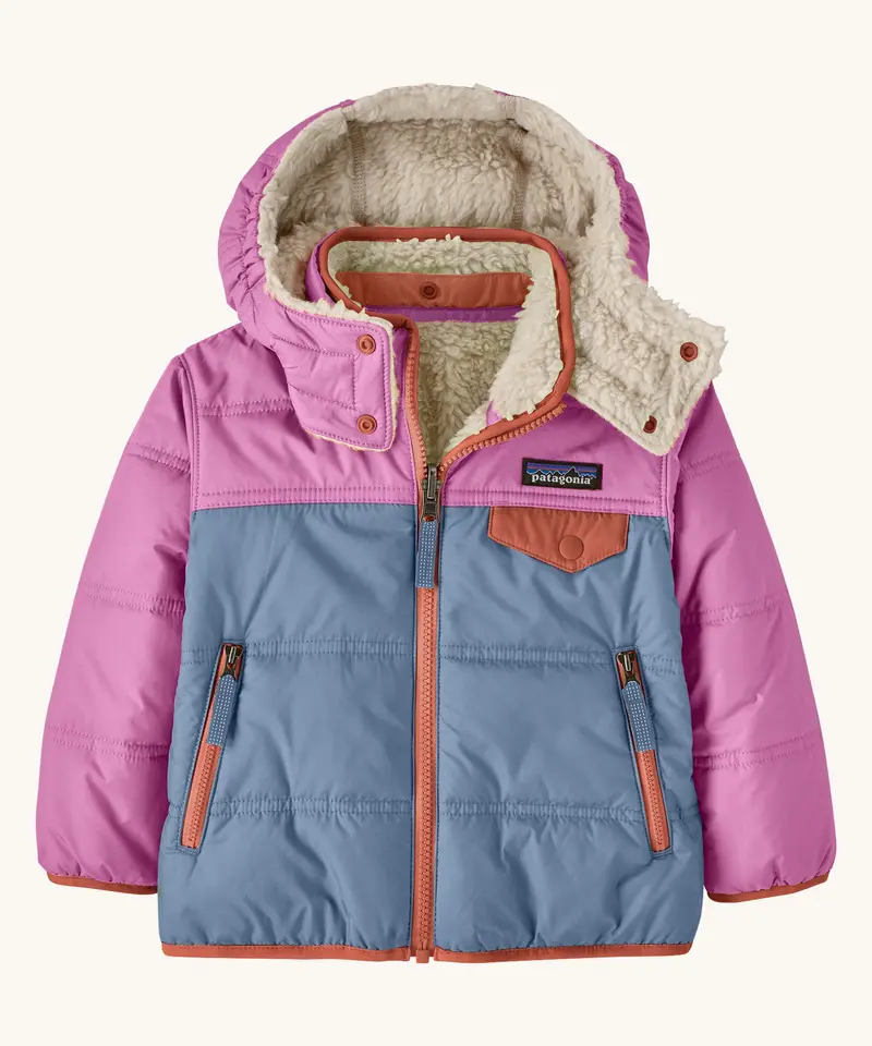 Patagonia Little Kids Reversible Tribbles Hoody - Barnacle Blue 2