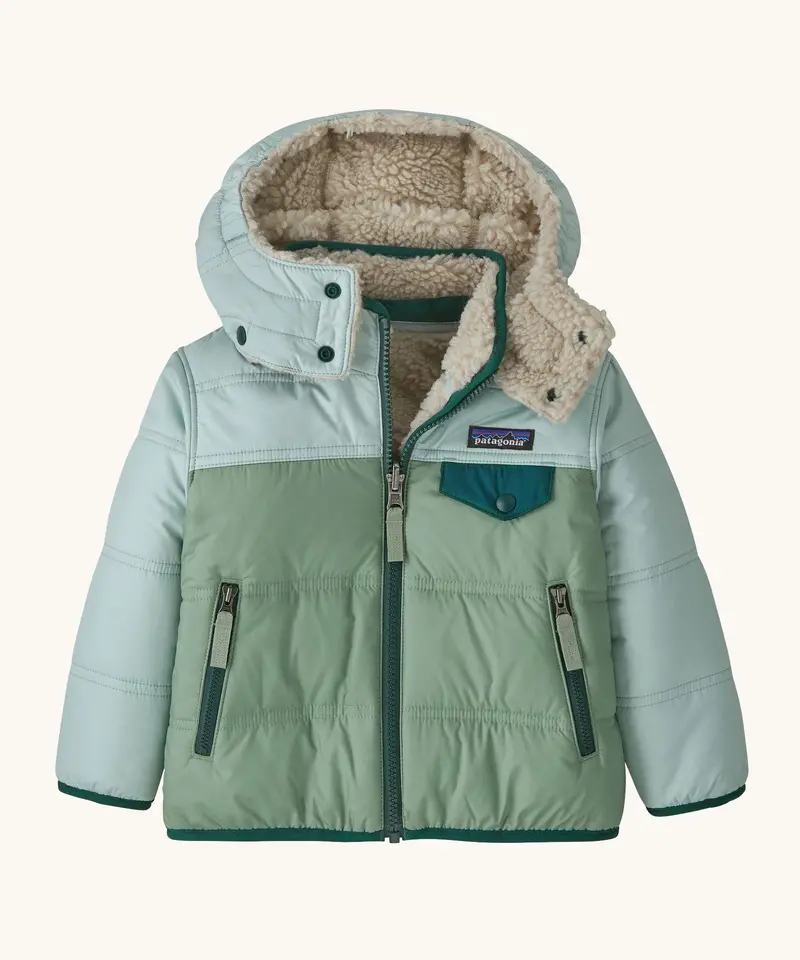 Patagonia Little Kids Reversible Tribbles Hoody - Ellwood Green 2