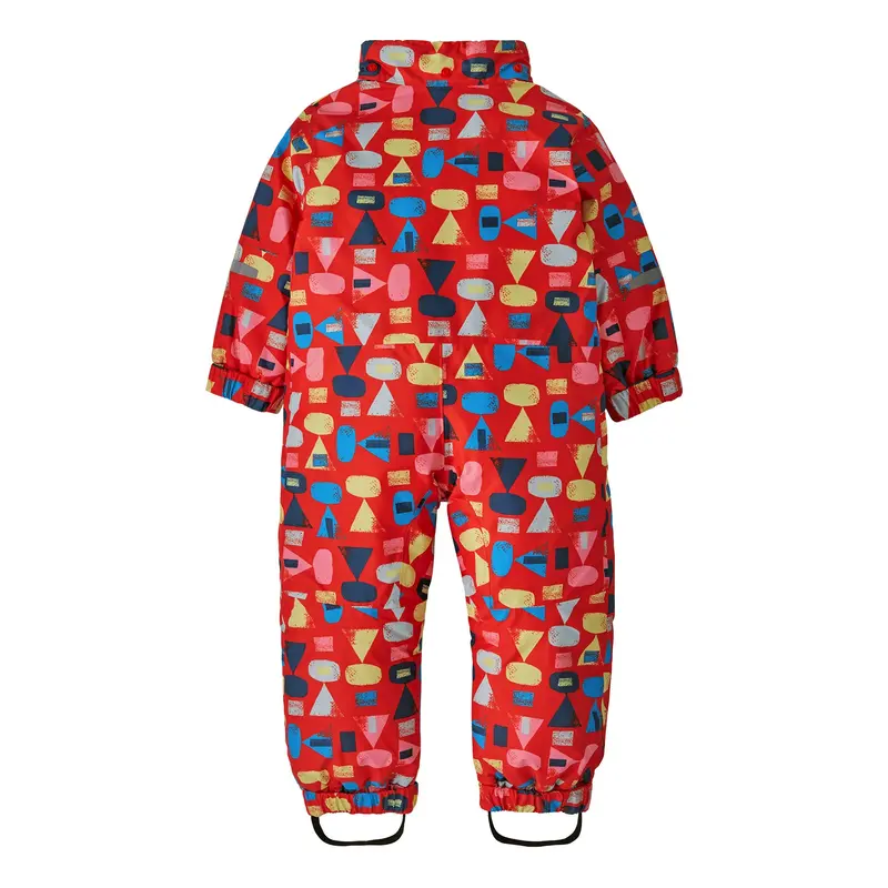 Patagonia Little Kids Snow Pile One-Piece - Forest Being / Sizzle Red 2