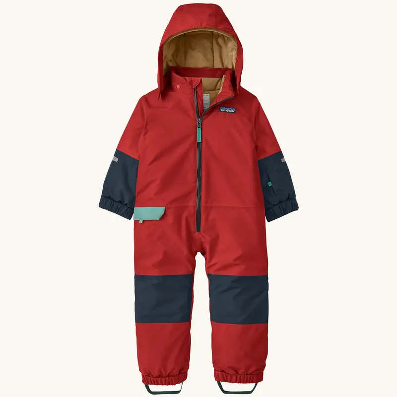 Patagonia Little Kids Snow Pile One-Piece - Touring Red 1