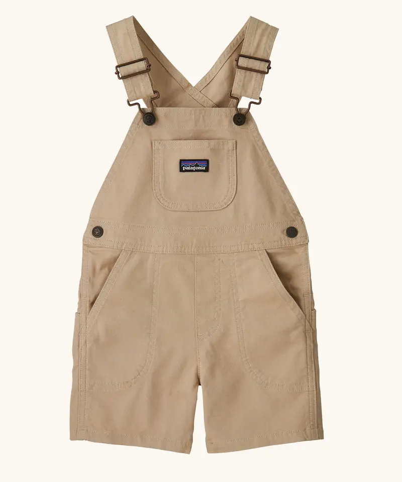 Patagonia Little Kids Stand Up™ Shortalls - Oar Tan 1