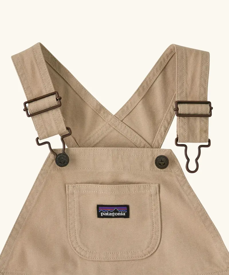 Patagonia Little Kids Stand Up™ Shortalls - Oar Tan 2