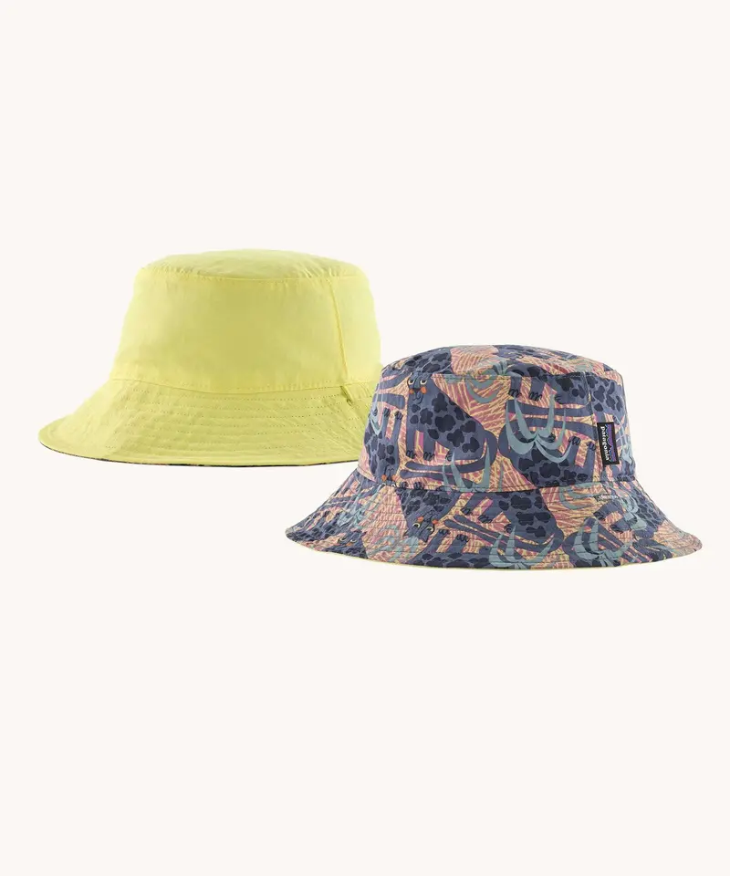 Patagonia Little Kids Sun Bucket Hat - Jaggy / Faded Magenta 1