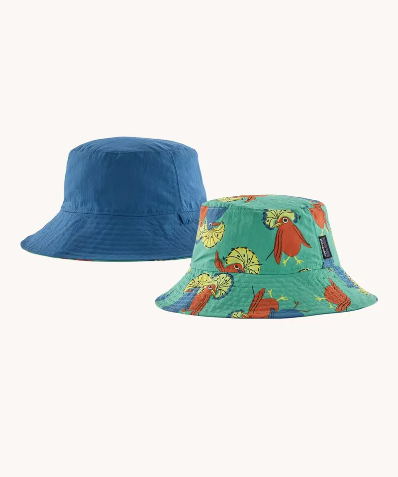Patagonia Little Kids Sun Bucket Hat - Royal Fren / Aqua Stone 1
