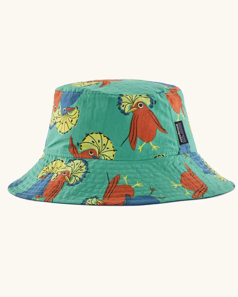 Patagonia Little Kids Sun Bucket Hat - Royal Fren / Aqua Stone 3