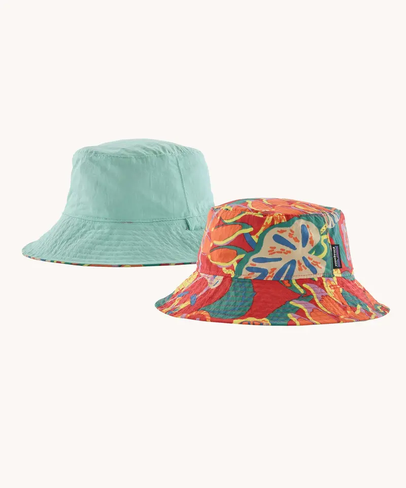 Patagonia Little Kids Sun Bucket Hat - Tropiclimb / Hot Ember 1