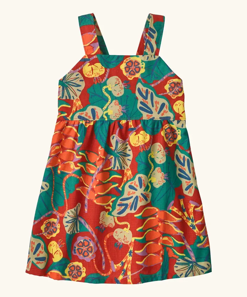 Patagonia Little Kids Tidal Threads Dress - Tropiclimb / Hot Ember 1