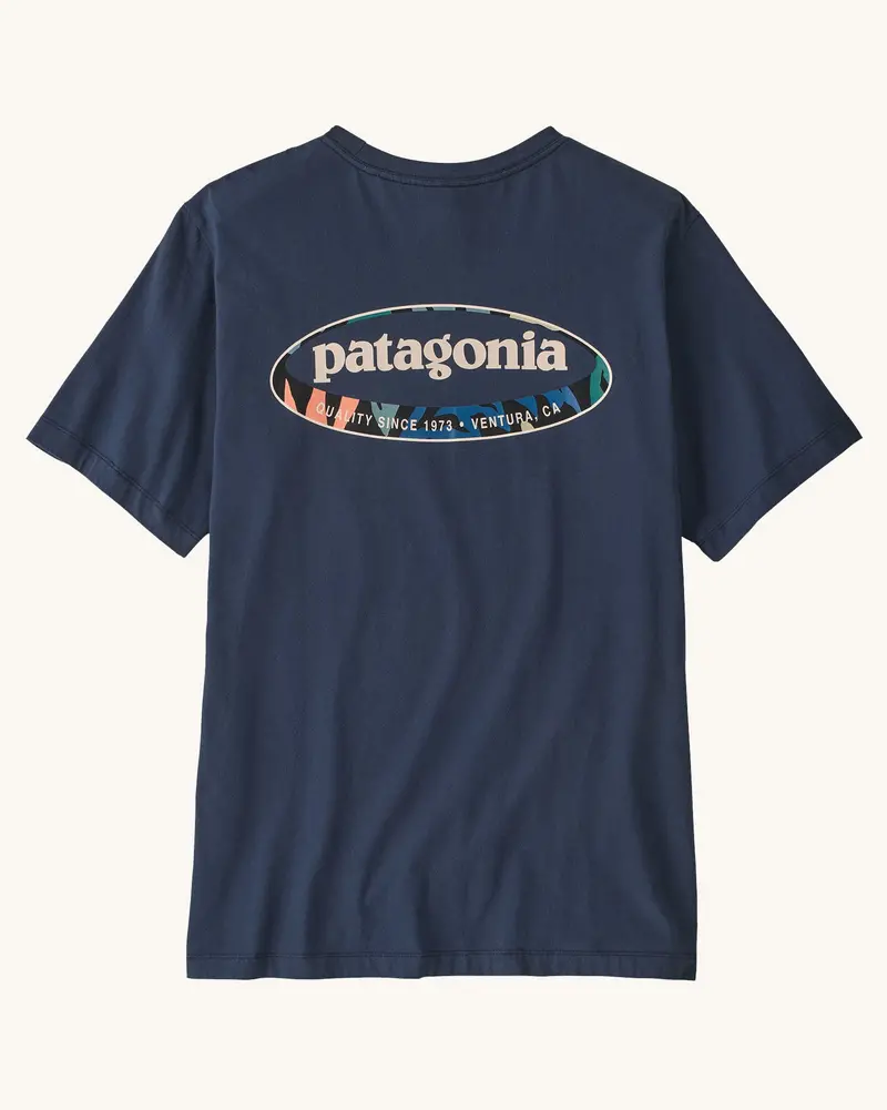 Patagonia Men's '95 Logo T-Shirt - New Navy / Kaleido 1