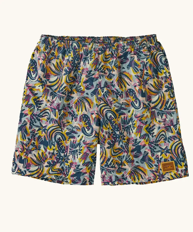 Patagonia Men's Baggies™ Long Shorts - Wild Botanist / Tidal Teal 1