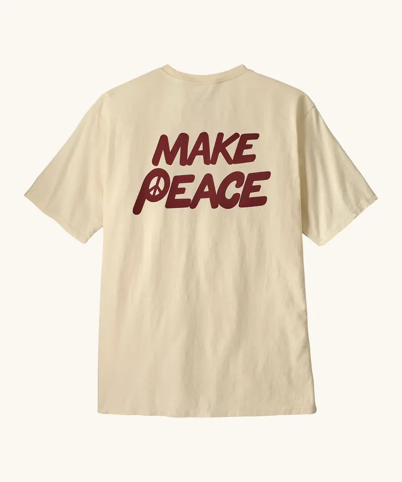 Patagonia Men's Balance Organic T-Shirt - Peace Seeds / Undyed Natural 1