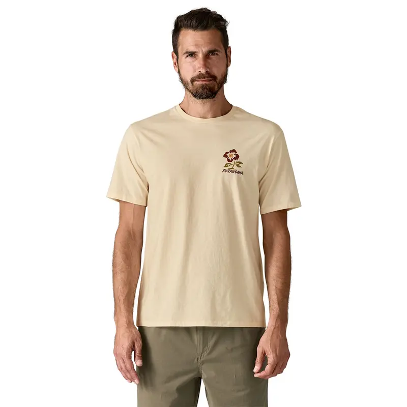 Patagonia Men's Balance Organic T-Shirt - Peace Seeds / Undyed Natural 4