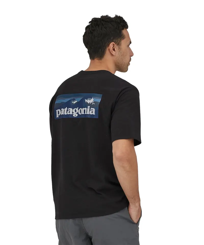 Patagonia Men's Boardshort Logo Pocket Responsibili-Tee® - Blue Sage 3
