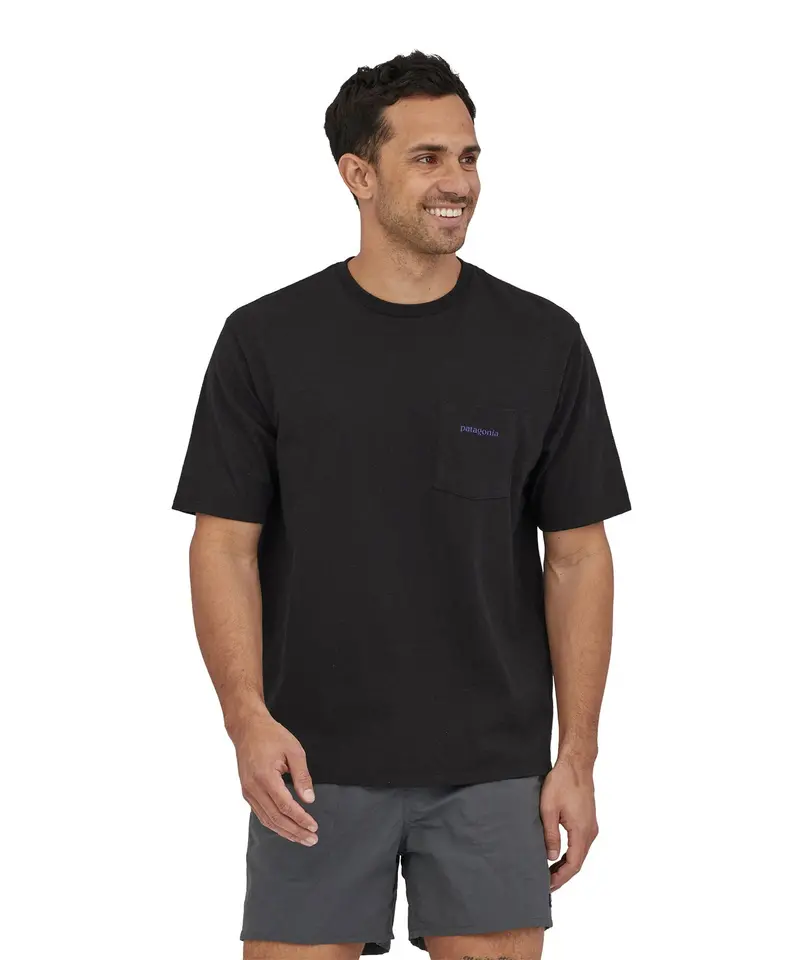 Patagonia Men's Boardshort Logo Pocket Responsibili-Tee® - Blue Sage 4