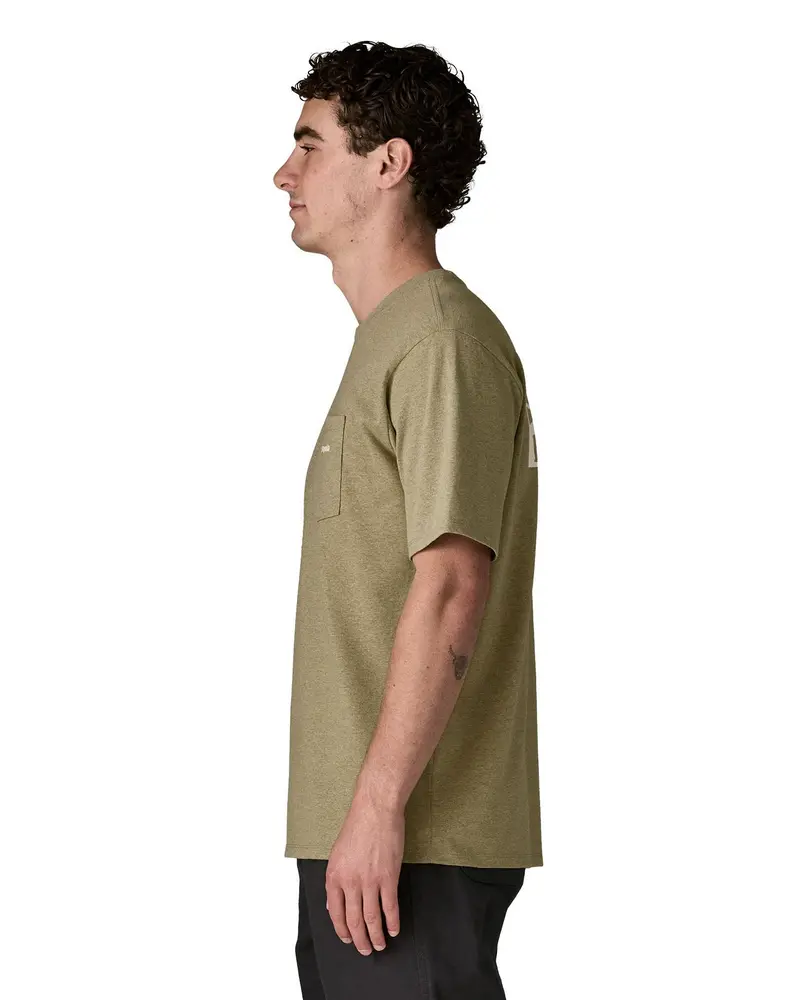 Patagonia Men's Boardshort Logo Pocket Responsibili-Tee® - Gumtree Green 5