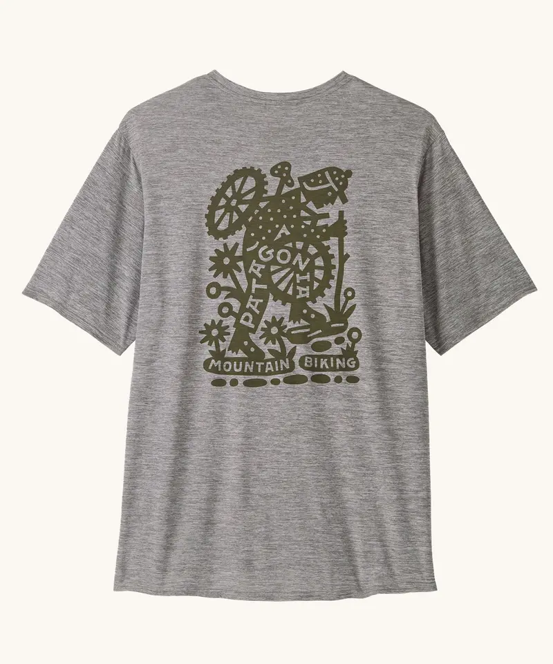 Patagonia Men's Capilene Cool Daily Graphic Shirt - Hike-A-Bike / Feather Grey 1