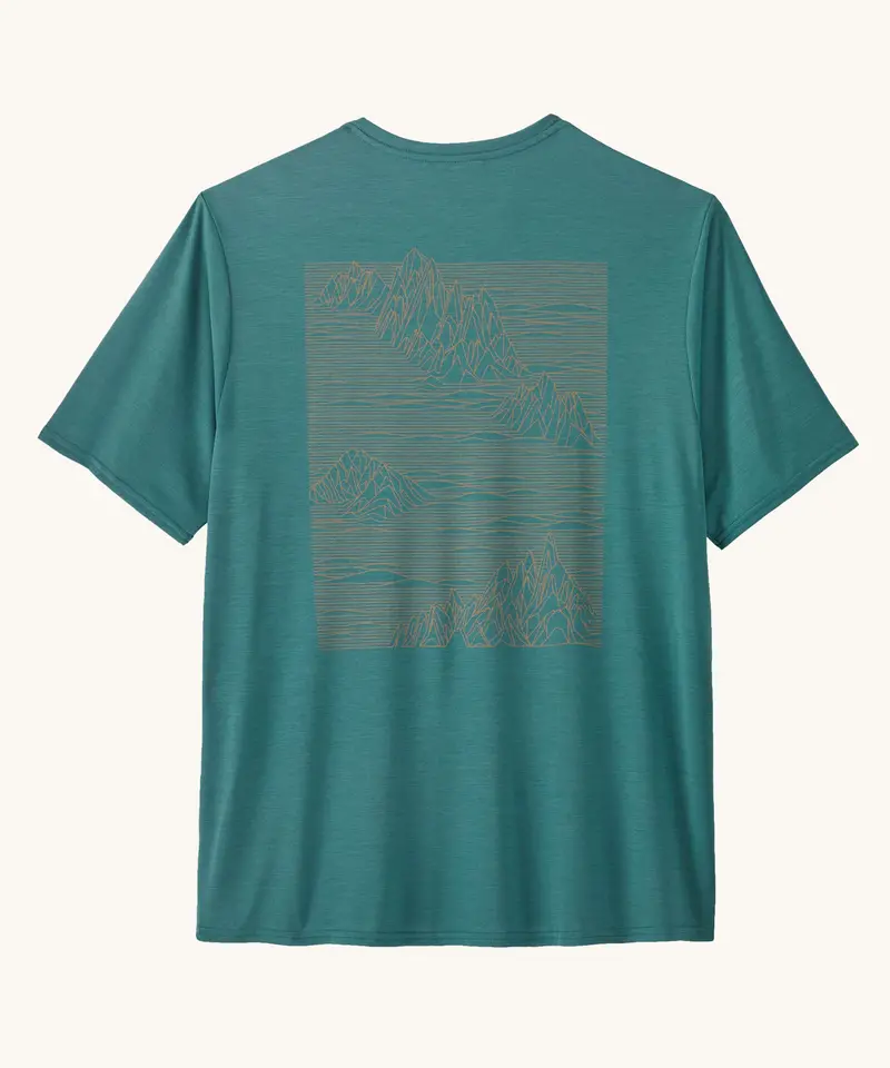 Patagonia Men's Capilene Cool Daily Graphic Shirt - Strataspire / Wetland Blue X-Dye 1